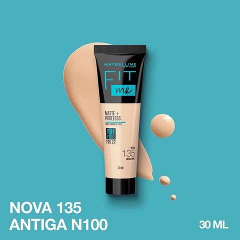 Base Líquida Maybelline Ny Fit Me Matte 135 FPS 22 - 30 mL