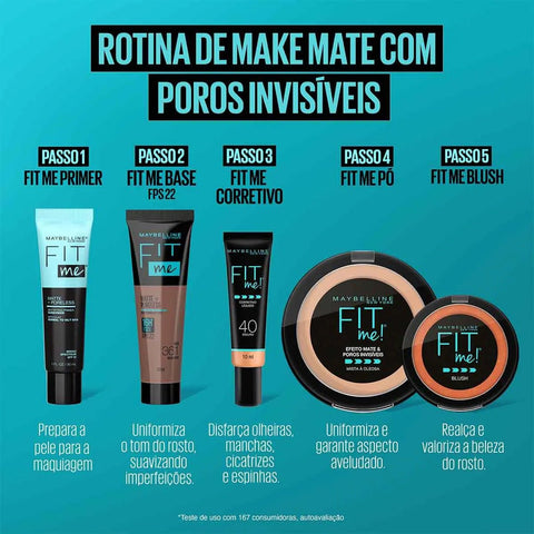 Base Líquida Maybelline Ny Fit Me Matte 220 FPS 22 - 30 mL