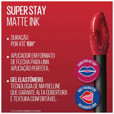 Batom Líquido Longa Duração Maybelline Superstay Matte Ink 15 Lover 5ml