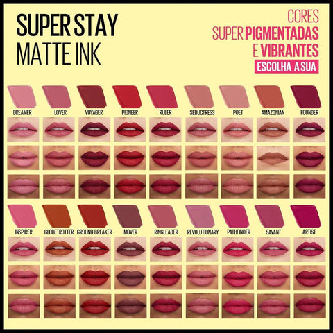 Batom Líquido Longa Duração Maybelline Superstay Matte Ink 15 Lover 5ml