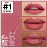 Batom Líquido Longa Duração Maybelline Superstay Matte Ink 15 Lover 5ml