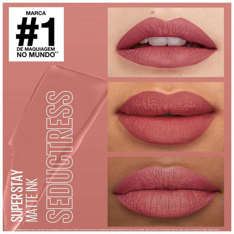 Batom Líquido Longa Duração Maybelline Superstay Matte Ink 65 Seductress 5ml