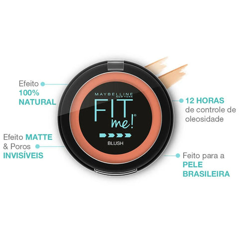 Blush Maybelline Fit Me Bronze Não Oleoso e Não Resseca A Pele Com 4g