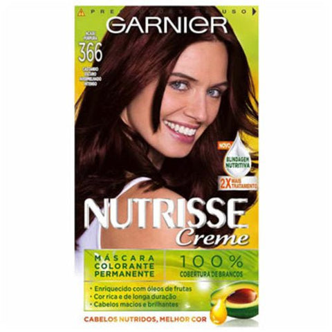 Tintura Garnier Nutrisse Creme Nº 366 Acaju Púrpura