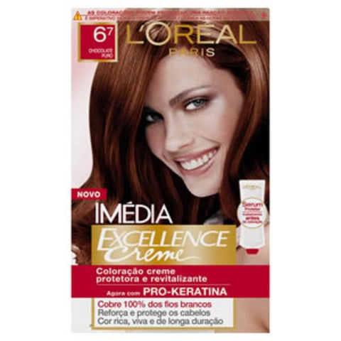 Tintura L'Oréal Imédia Excellence Creme Nº 6.7 Chocolate Puro