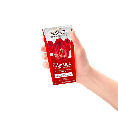 Cápsula de Tratamento Elseve Reparação Total 5 Cicatri-Ceramida 3 Unidades Com 15G Cada