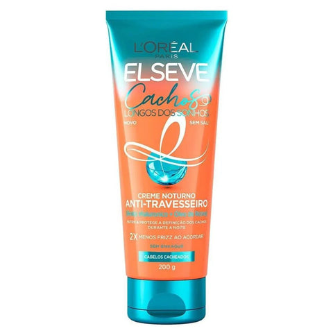 Creme de Tratamento Noturno Anti-Travesseiro Elseve Cachos Longos Dos Sonhos 200Ml