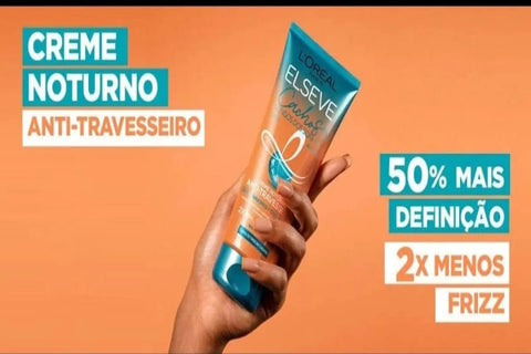 Creme de Tratamento Noturno Anti-Travesseiro Elseve Cachos Longos Dos Sonhos 200Ml