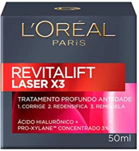 Creme Mascara Reparador Laser 3X Revitalift Noturno 50 Ml