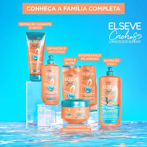 Creme Milagroso Elseve Cachos Longos Dos Sonhos 3 Em 1 - 500Ml