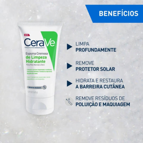 Espuma de Limpeza CeraVe Pele Normal a Seca - 140 g