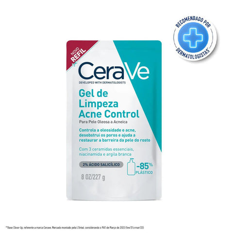 Gel de Limpeza CeraVe Acne Control Refil Pele Oleosa e Acnéica - 227 g