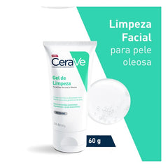 Gel de Limpeza Facial CeraVe Sem Perfume - Pele Normal a Oleosa - 60 g
