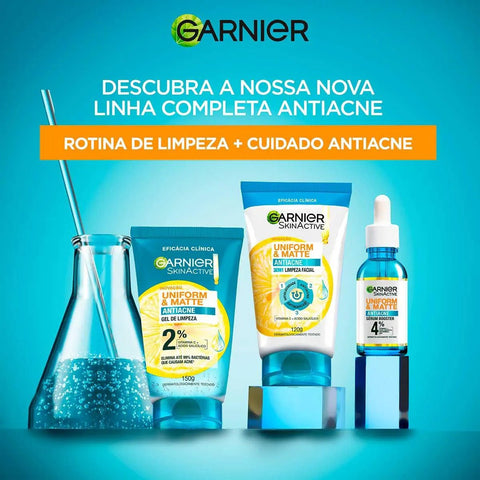 Gel de Limpeza Facial Garnier Uniform & Matte Antiacne 150g