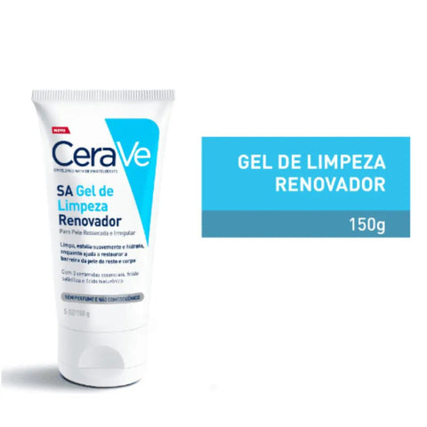 Gel Limpeza CeraVe SA Renovador Sem Perfume - Pele Ressecada e Irregular - 150 g