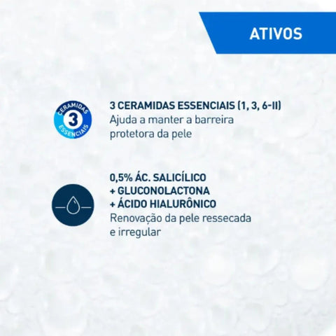 Gel Limpeza CeraVe SA Renovador Sem Perfume - Pele Ressecada e Irregular - 150 g