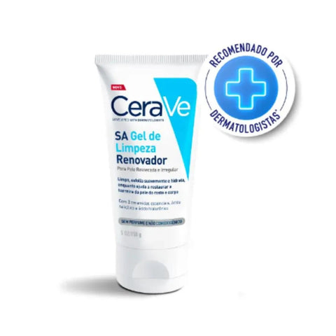 Gel Limpeza CeraVe SA Renovador Sem Perfume - Pele Ressecada e Irregular - 150 g