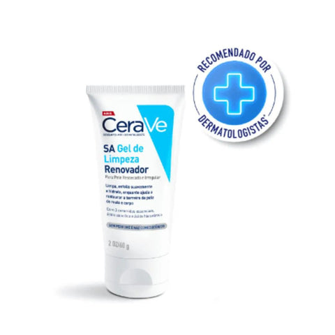 Gel Limpeza CeraVe SA Renovador Sem Perfume - Pele Ressecada e Irregular - 60 g