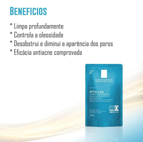 Gel Para Limpeza Facial La Roche-Posay Effaclar Concentrado Refil  240 g