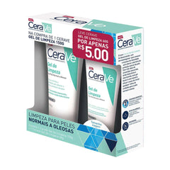 Kit CeraVe Gel de Limpeza Sem Perfume - Pele Normal a Oleosa - 150 g + 60 g
