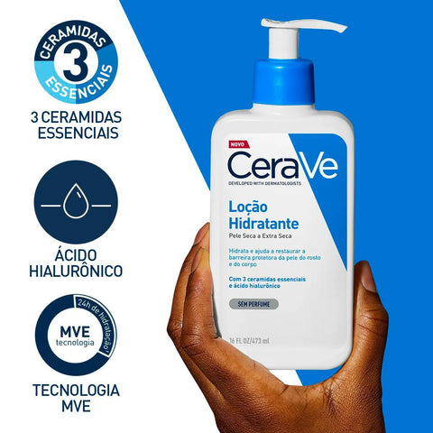 Kit CeraVe Loção Hidratante Corporal Sem Perfume - Pele Seca a Extra Seca - 2 x 473 g