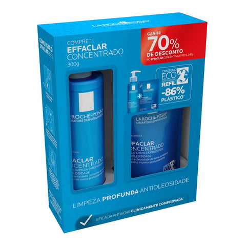 Kit La Roche-Posay Effaclar Concentrado 300 g + 240 g