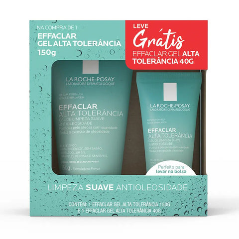 Kit La Roche-Posay Gel de Limpeza Facial Effaclar Alta Tolerância 150 g + 40 g