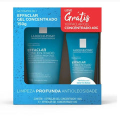 Kit La Roche-Posay Gel de Limpeza Facial Effaclar Concentrado 150 g + 40 g