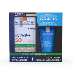 Kit La Roche-Posay Protetor Solar Anthelios Airlicium+ & Gel de Limpeza Facial Effaclar Concentrado Cor 2.0 - FPS 50 - 40 g + 50 g