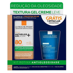 Kit La Roche-Posay Protetor Solar Anthelios Airlicium+ & Gel de Limpeza Facial Effaclar Concentrado FPS 80 - 40 g + 50 g