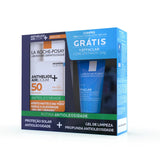 Kit La Roche-Posay Protetor Solar Anthelios Airlicium+ & Gel de Limpeza Facial Effaclar Concentrado  Sem Cor - FPS 50 - 40 g + 50 g