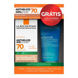 Kit La Roche-Posay Protetor Solar Facial  Anthelios Airlicium + Gel de Limpeza Facial Effaclar  Pele Clara - FPS 70 - 40 g + 40 g