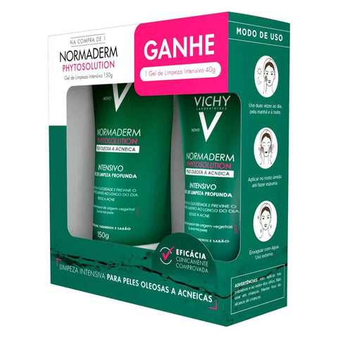 Kit Vichy Gel de Limpeza Facial Normaderm Phytosolution 150 g + 40 g