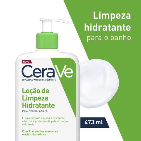 Loção de Limpeza Hidratante CeraVe Sem Perfume - Pele Normal a Seca - 473 g