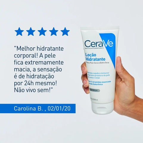 Loção Hidratante CeraVe Sem Perfume - Pele Seca a Extra Seca - 200 ml