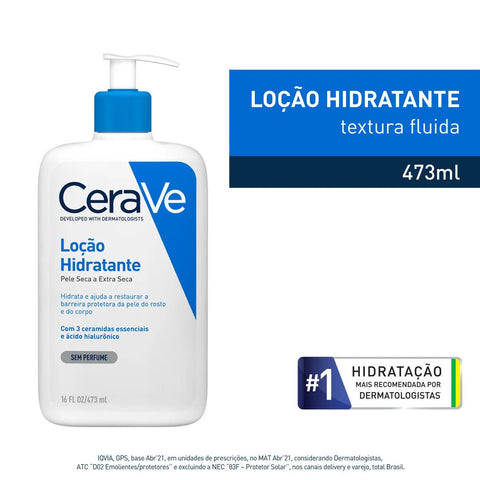 Loção Hidratante CeraVe Sem Perfume - Pele Seca a Extra Seca - 473 mL