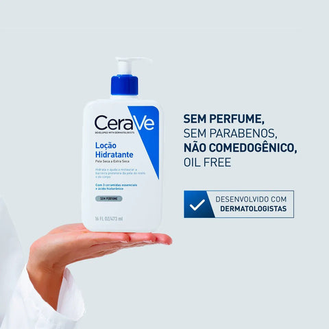 Loção Hidratante CeraVe Sem Perfume - Pele Seca a Extra Seca - 473 mL