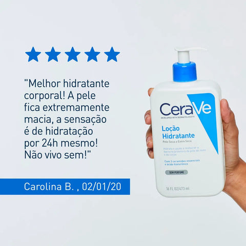 Loção Hidratante CeraVe Sem Perfume - Pele Seca a Extra Seca - 473 mL