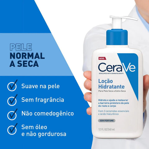 Loção Hidratante Corporal CeraVe Refil Pele Seca a Extra Seca - 237 mL