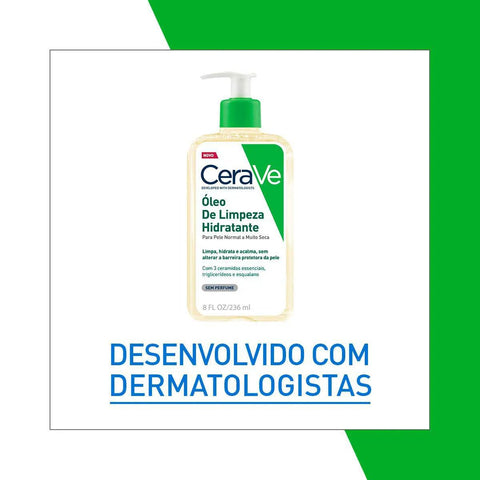 Óleo de Limpeza Hidratante CeraVe Sem Perfume - Pele Normal a Muito Seca - 236 mL