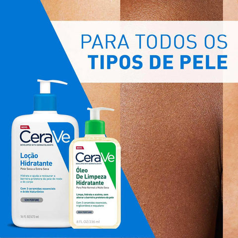 Óleo de Limpeza Hidratante CeraVe Sem Perfume - Pele Normal a Muito Seca - 236 mL