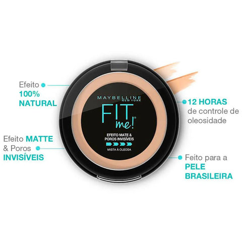 Pó Compacto Maybelline Ny Fit Me 00 Translúcido 1 Unidade