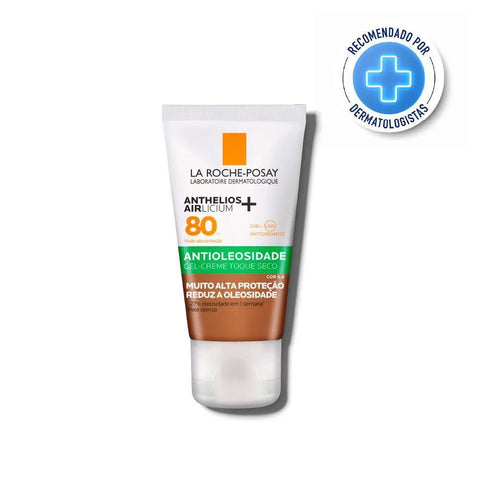 Protetor Solar Facial Antioleosidade La Roche-Posay Anthelios Airlicium  Cor 5.0 - FPS 80 - 40 g