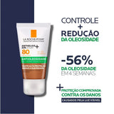 Protetor Solar Facial Antioleosidade La Roche-Posay Anthelios Airlicium  Cor 5.0 - FPS 80 - 40 g