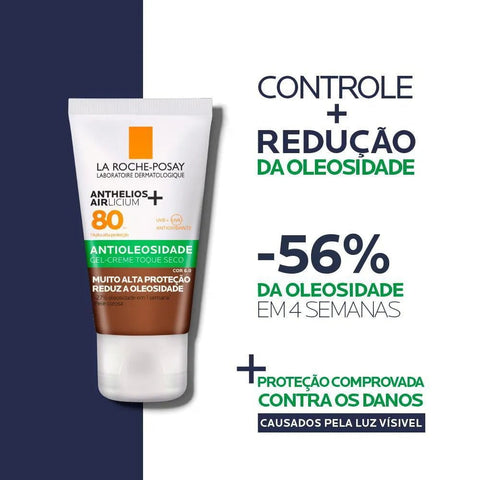 Protetor Solar Facial Antioleosidade La Roche-Posay Anthelios Airlicium Cor 6.0 - FPS 80 - 40 g