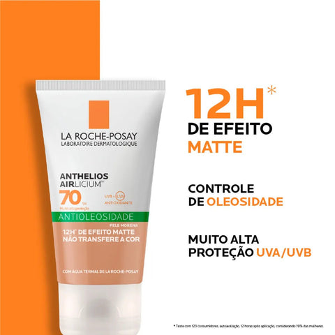 Protetor Solar Facial La Roche-Posay Anthelios Airlicium  Pele Morena Mais - FPS 70 - 40 g
