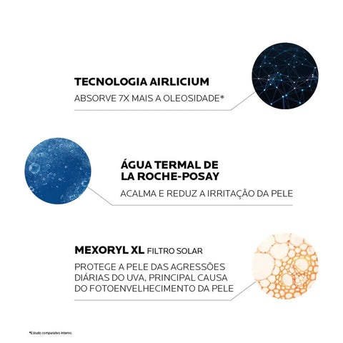 Protetor Solar Facial La Roche-Posay Anthelios Airlicium  Sem Cor - FPS 70 - 50 g