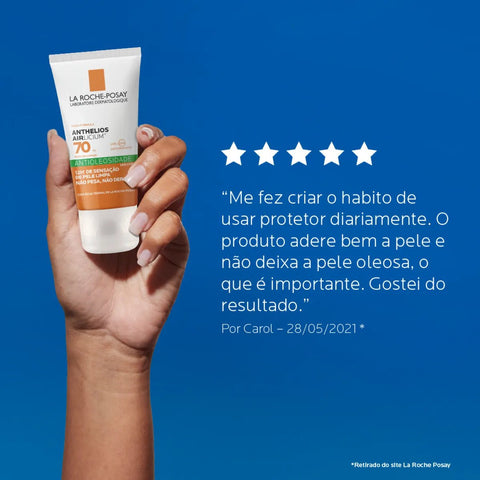 Protetor Solar Facial La Roche-Posay Anthelios Airlicium  Sem Cor - FPS 70 - 50 g
