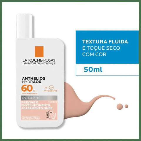 Protetor Solar Facial La Roche-Posay Anthelios HydrAOX  Com Cor - FPS 60 - 50 g