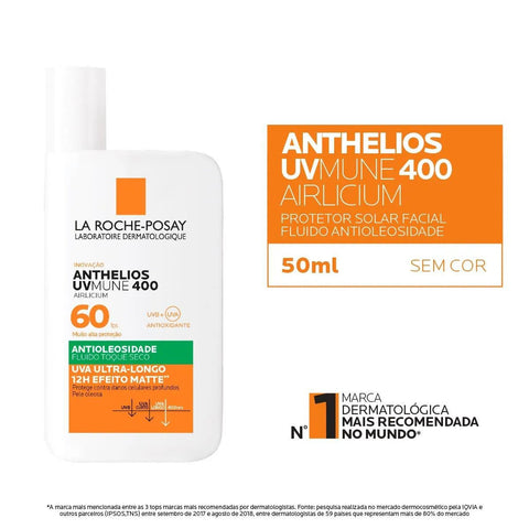 Protetor Solar Facial La Roche-Posay Anthelios UVMune  FPS 60 - 50 mL